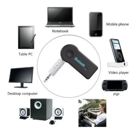 Adaptador Receptor Bluetooth Auxiliar P2 3.5mm Carro