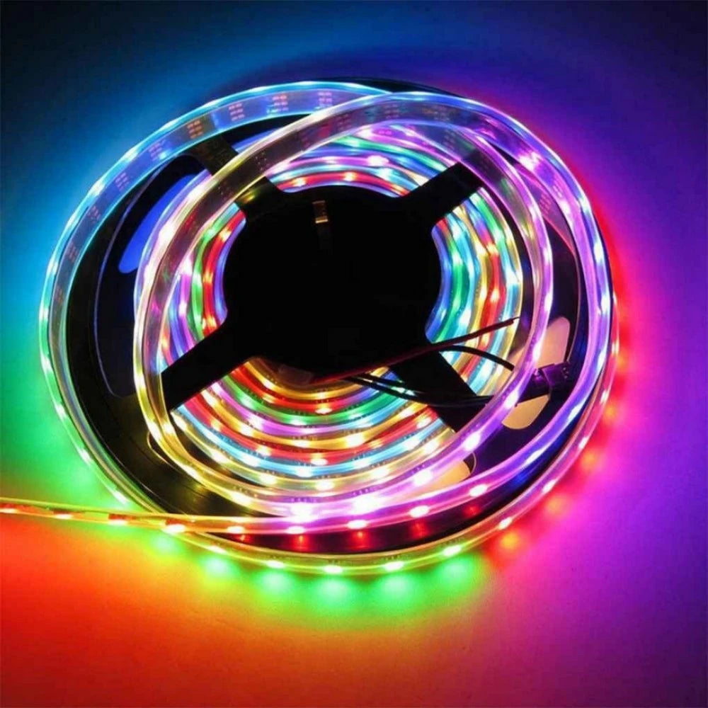 5050 IP65 Ultra RGB 12V Waterproof Led Tape With Silicone + Source + Adjustable Control for Outdoor Interior Decoration