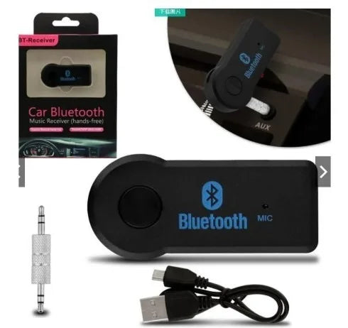 Adaptador Receptor Bluetooth Auxiliar P2 3.5mm Carro